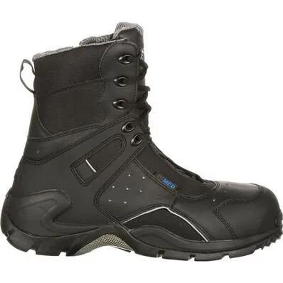 ROCKY MENS 1ST MED CARBON FIBER TOE PUNCTURE-RESISTANT SIDE-ZIP WATERPROOF PUBLIC SERVICE BOOT STYLE FQ0911113