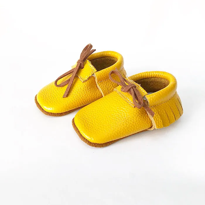 Rowan Leather Moccasins - Mustard