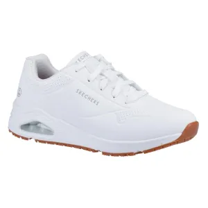 Skechers Mens UNO Slip Resistant Trainers 47.5 White