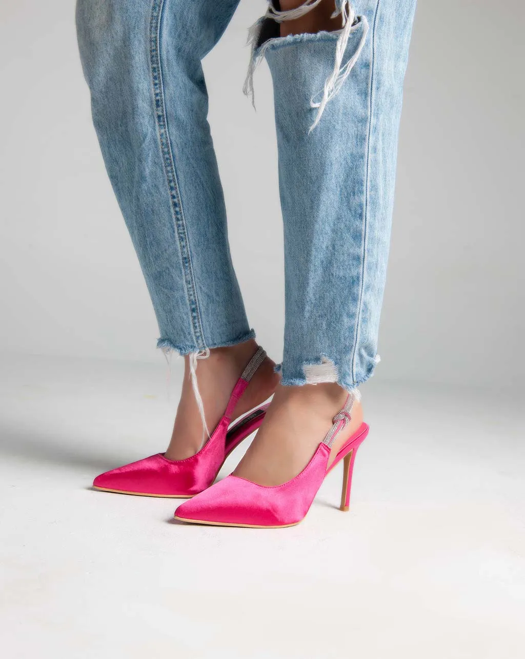 Sling Back Pumps - Heels - Pink