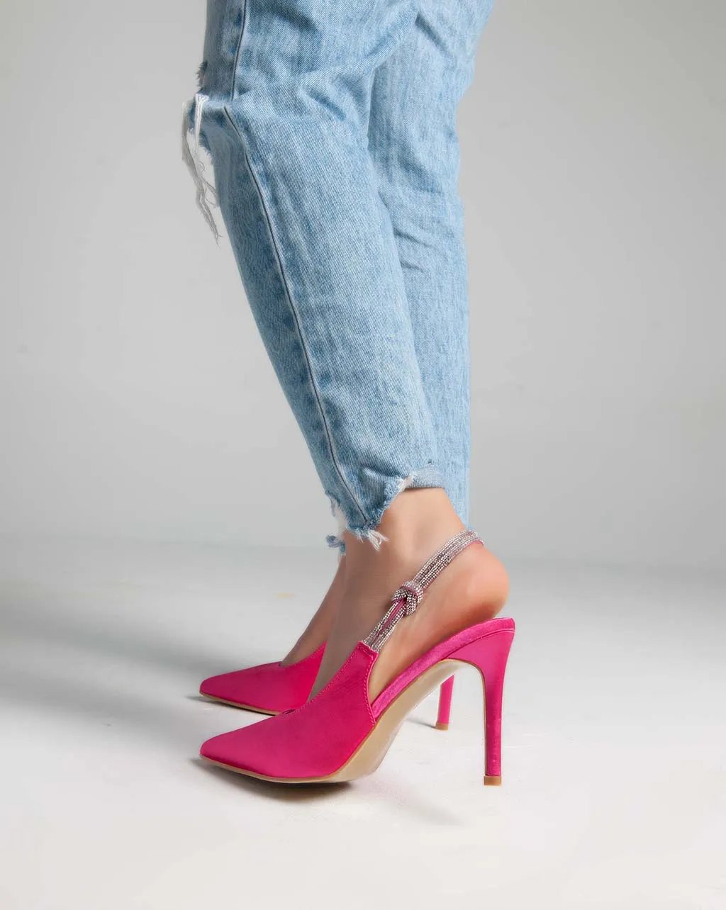 Sling Back Pumps - Heels - Pink