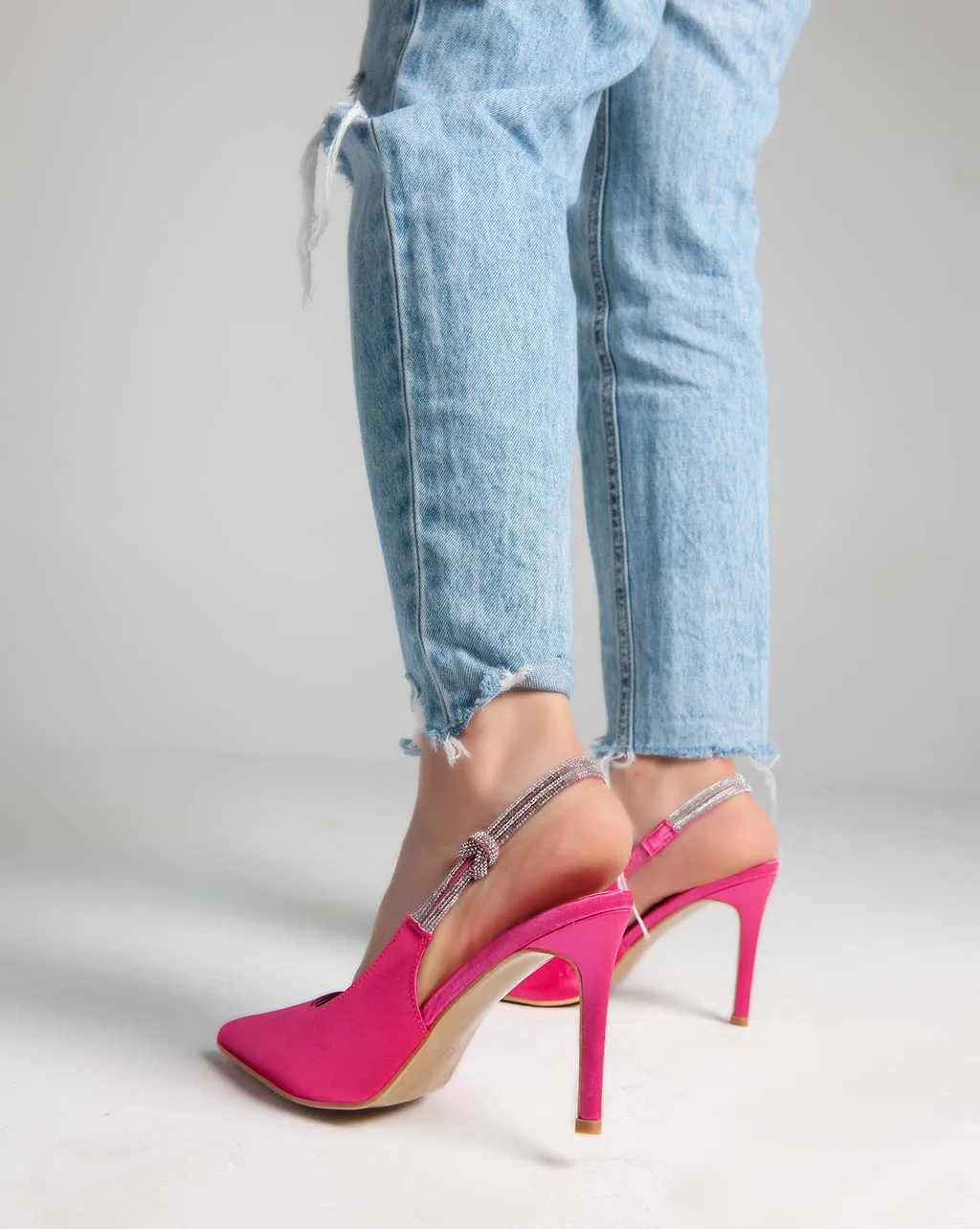 Sling Back Pumps - Heels - Pink