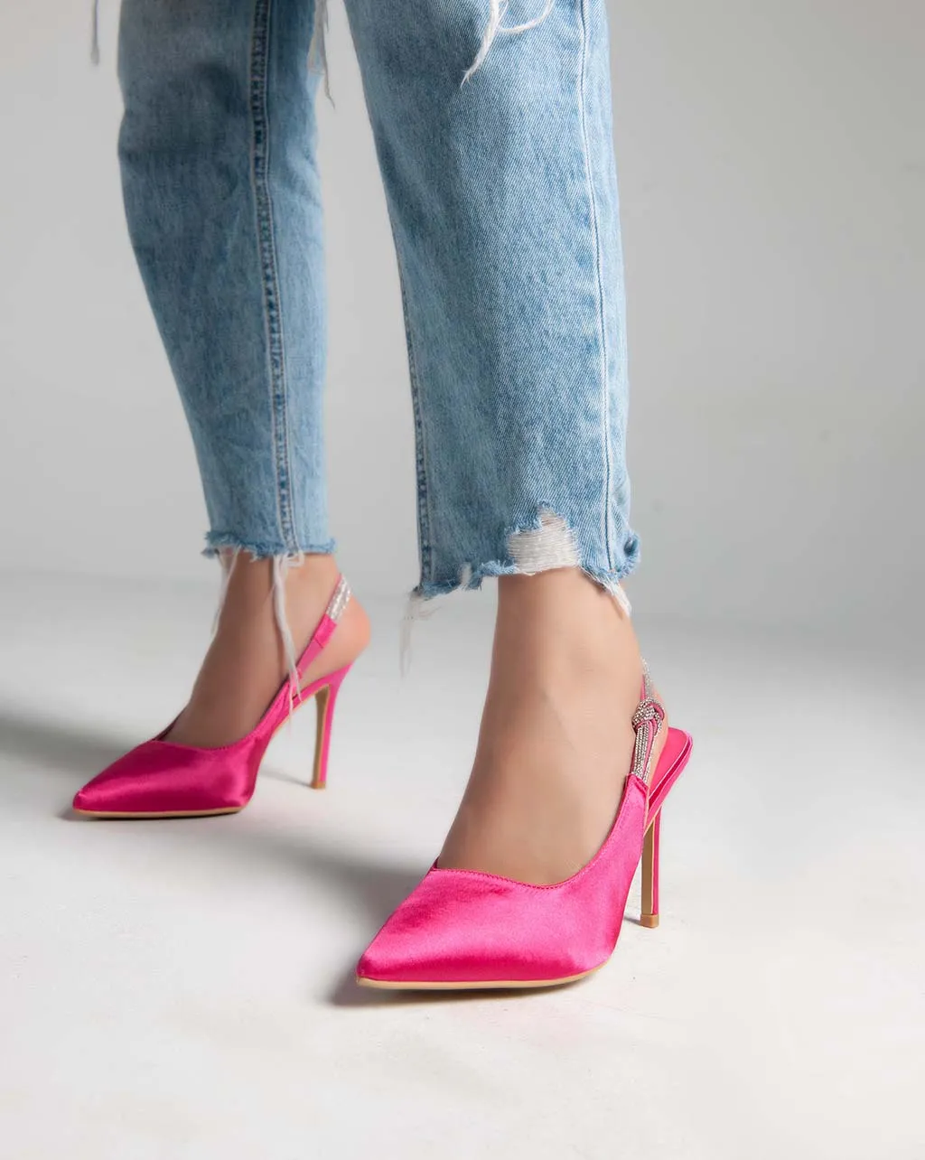 Sling Back Pumps - Heels - Pink