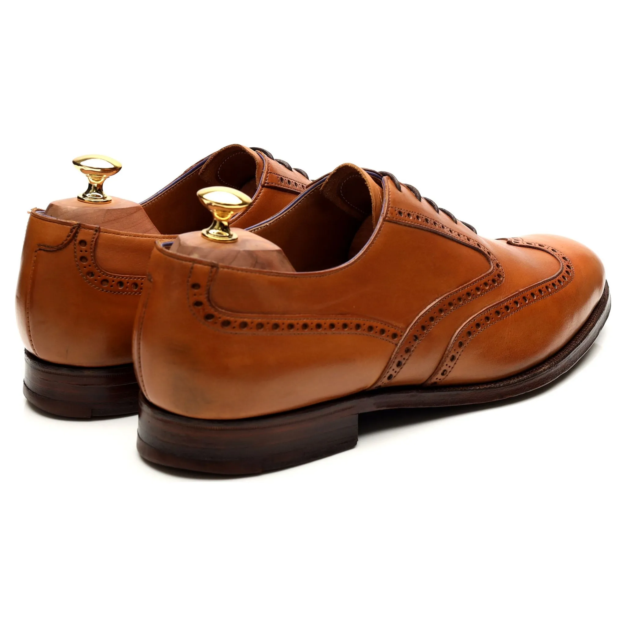 'Sorbonne' Tan Brown Leather Oxford Brogues UK 10 F