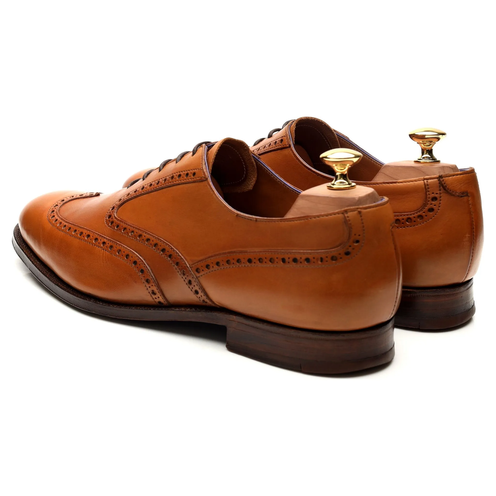 'Sorbonne' Tan Brown Leather Oxford Brogues UK 10 F