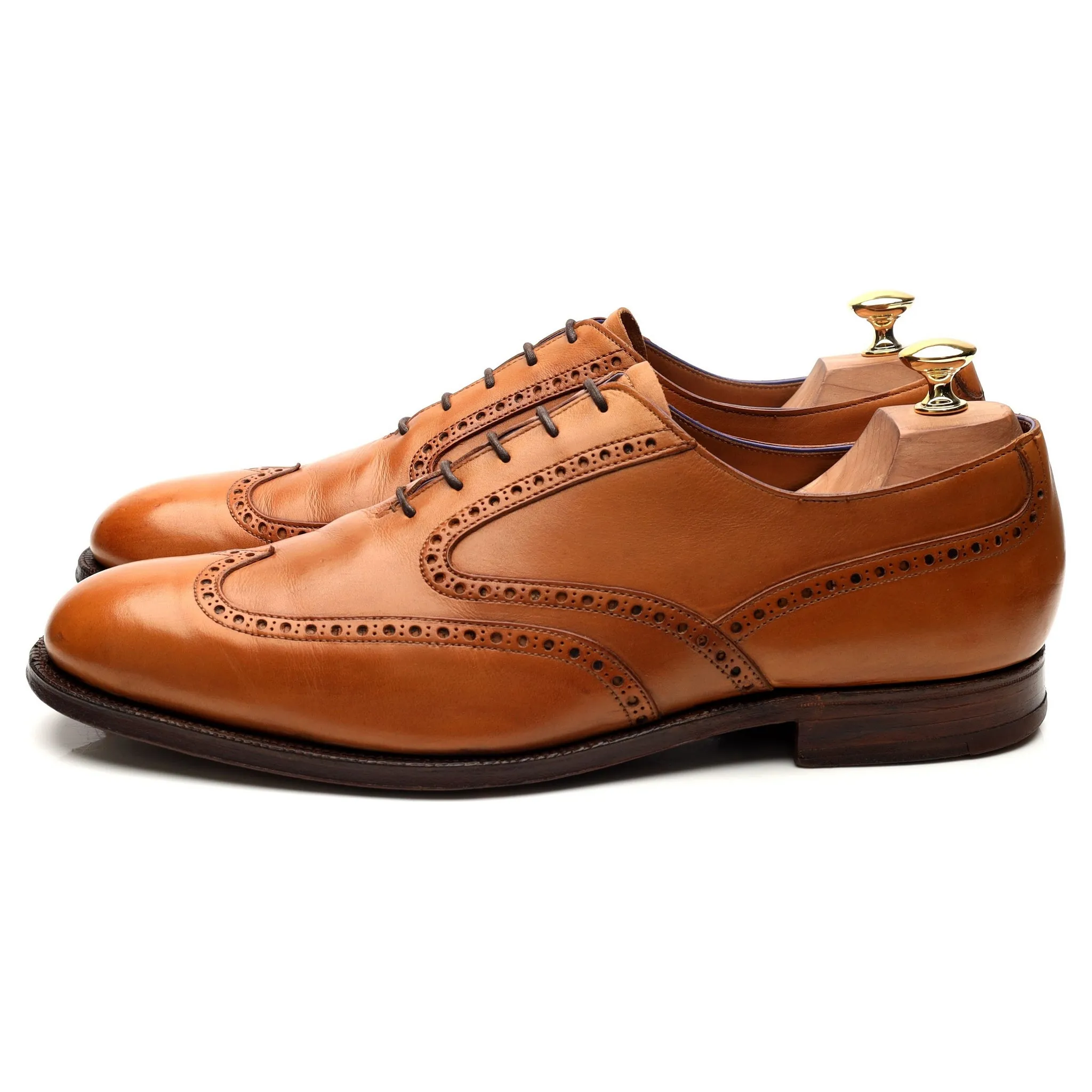 'Sorbonne' Tan Brown Leather Oxford Brogues UK 10 F