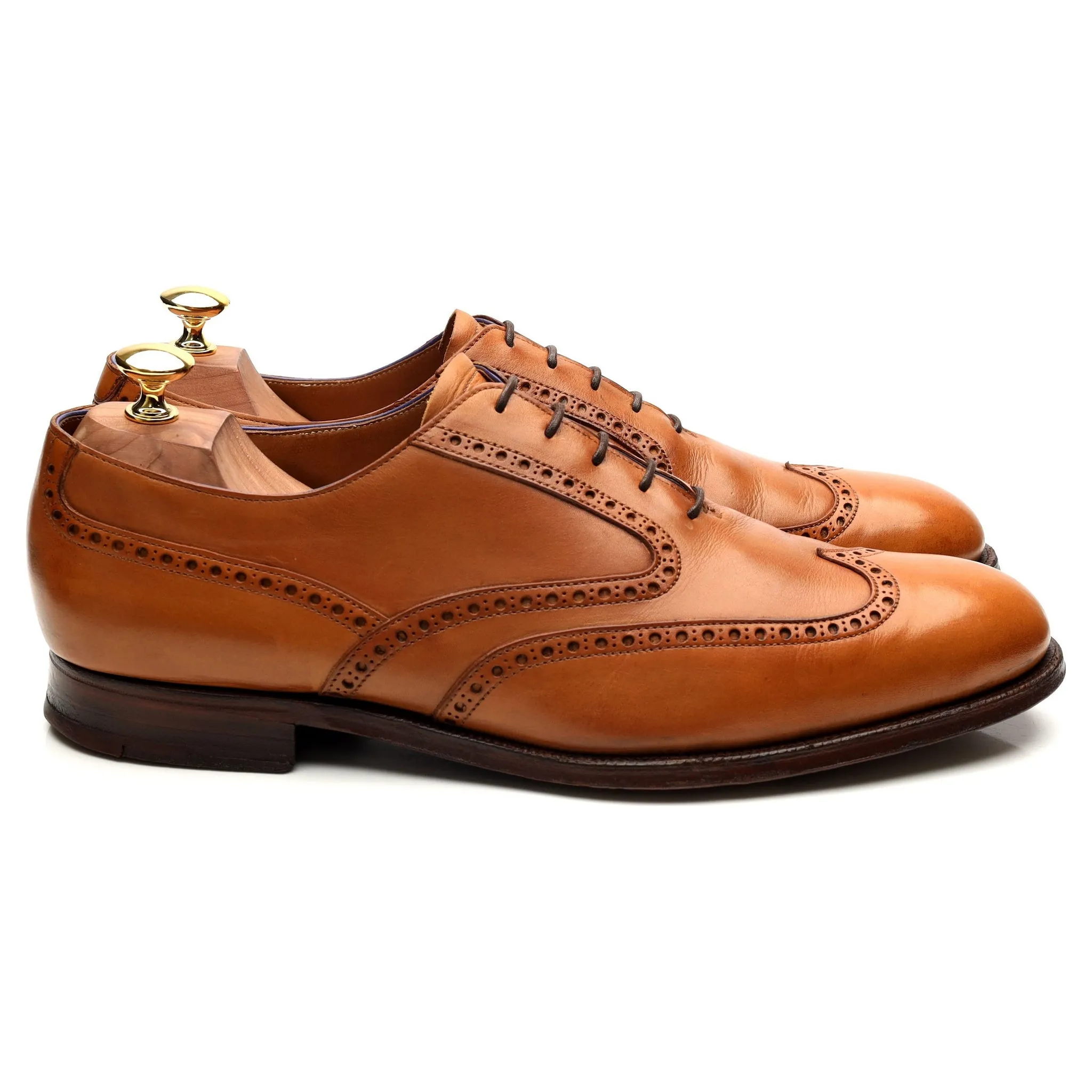 'Sorbonne' Tan Brown Leather Oxford Brogues UK 10 F