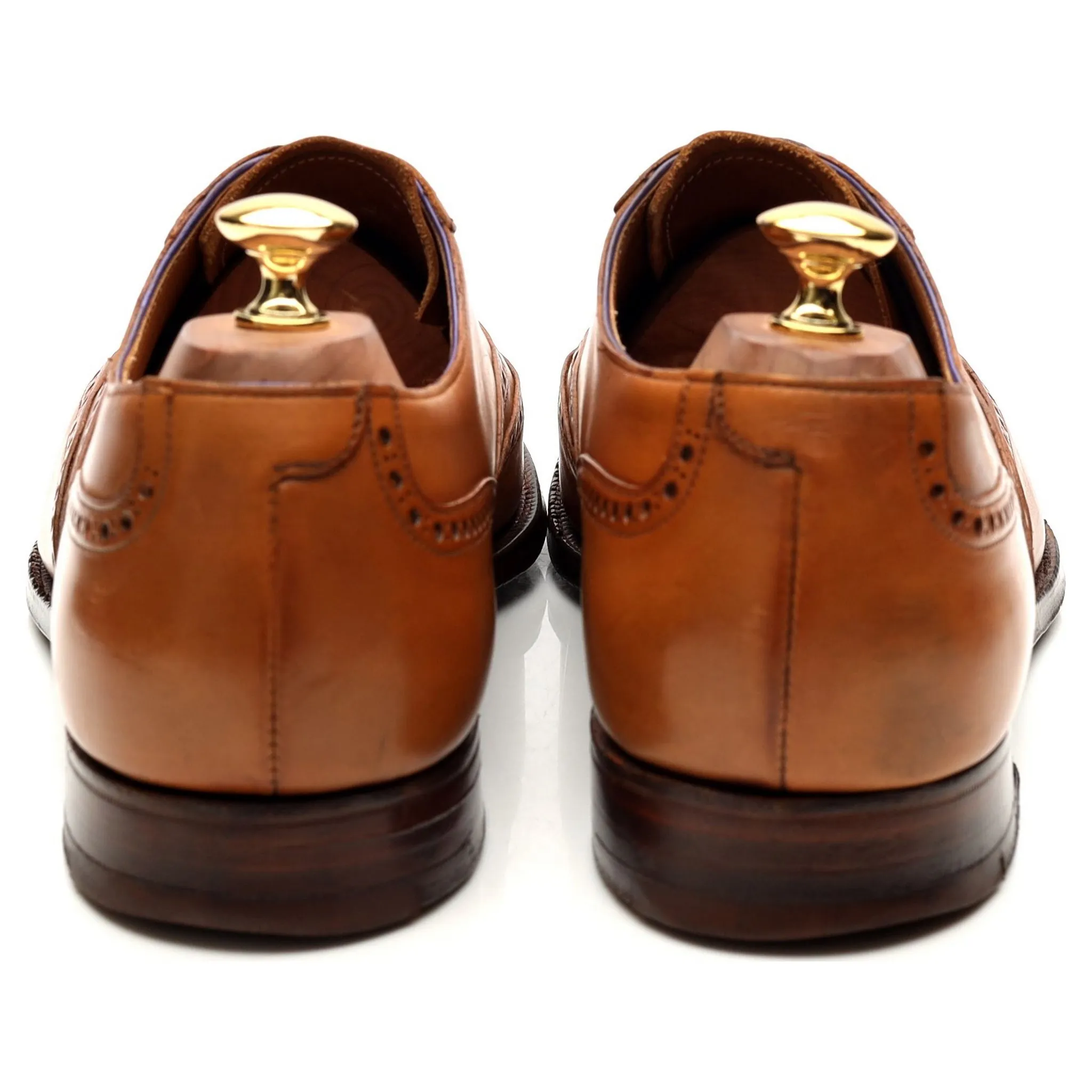 'Sorbonne' Tan Brown Leather Oxford Brogues UK 10 F