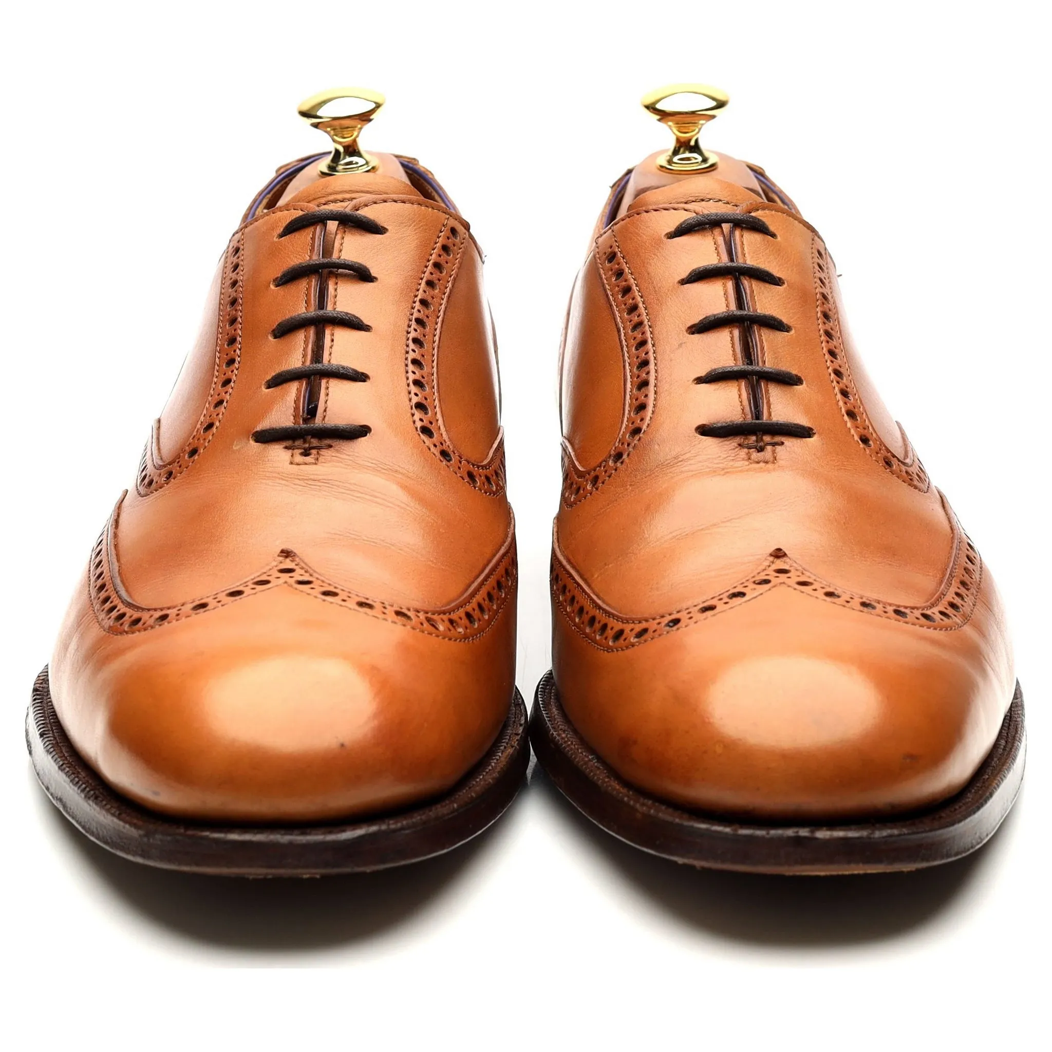 'Sorbonne' Tan Brown Leather Oxford Brogues UK 10 F