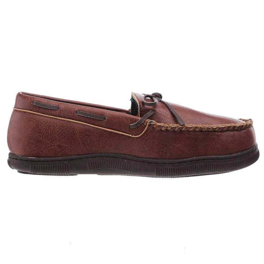 Twister Men's Henry Moccasin Slippers in Brown