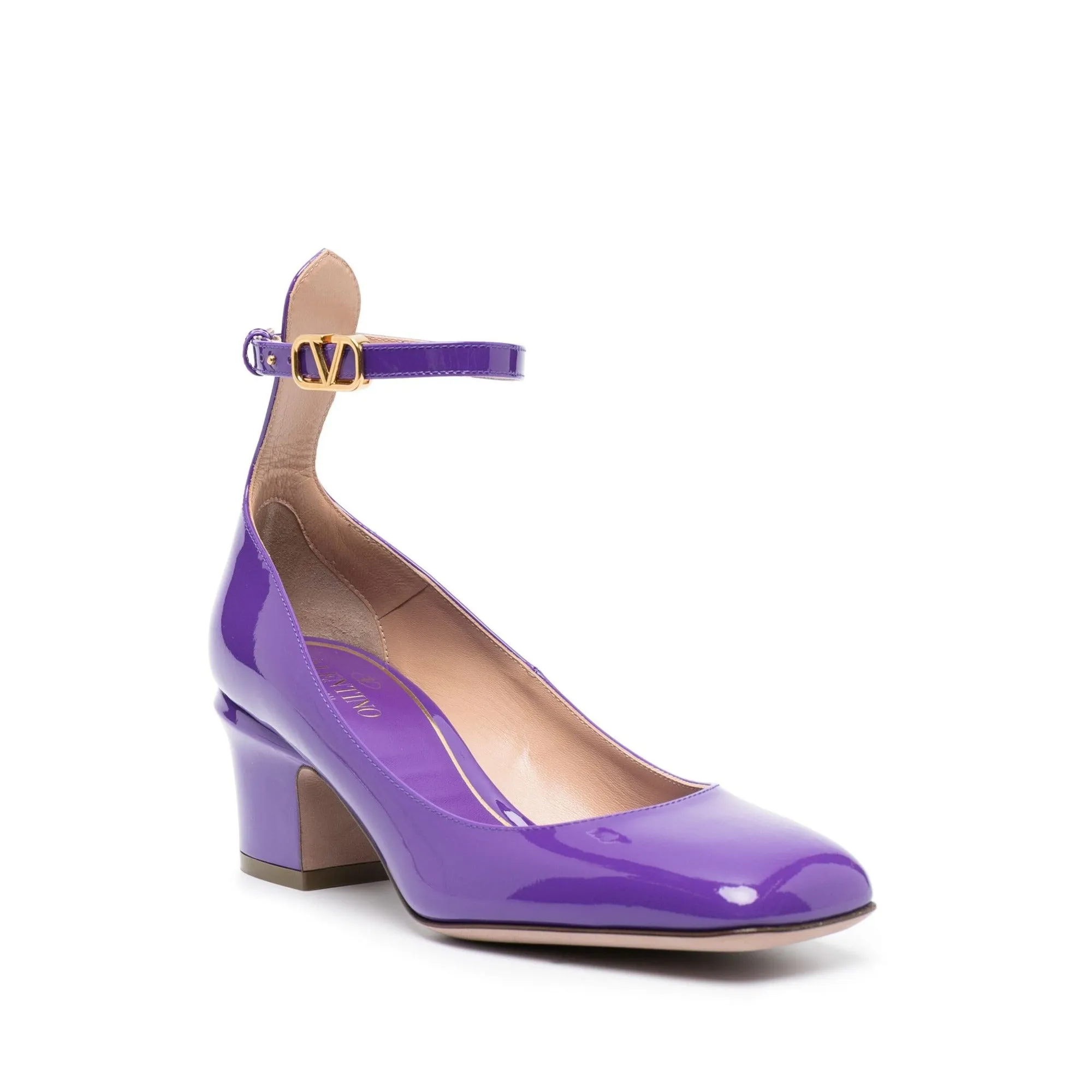 Valentino Garavani Tan-Go Patent Leather Pumps in Purple