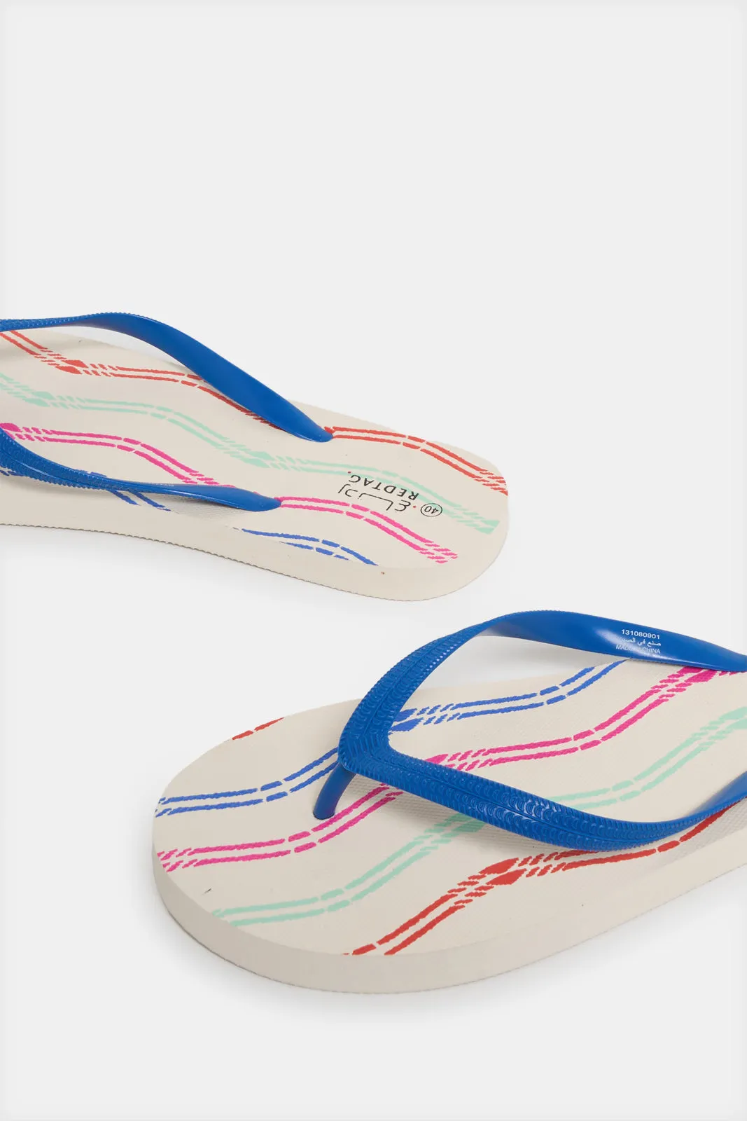 Women Blue Stripe Flipflop