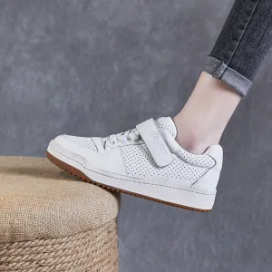 Women Minimalist Breathable Leather Flat Casual Shoes