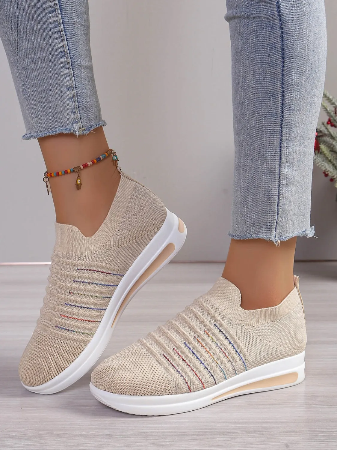 Women's Breathable Mesh Wedge Sneakers