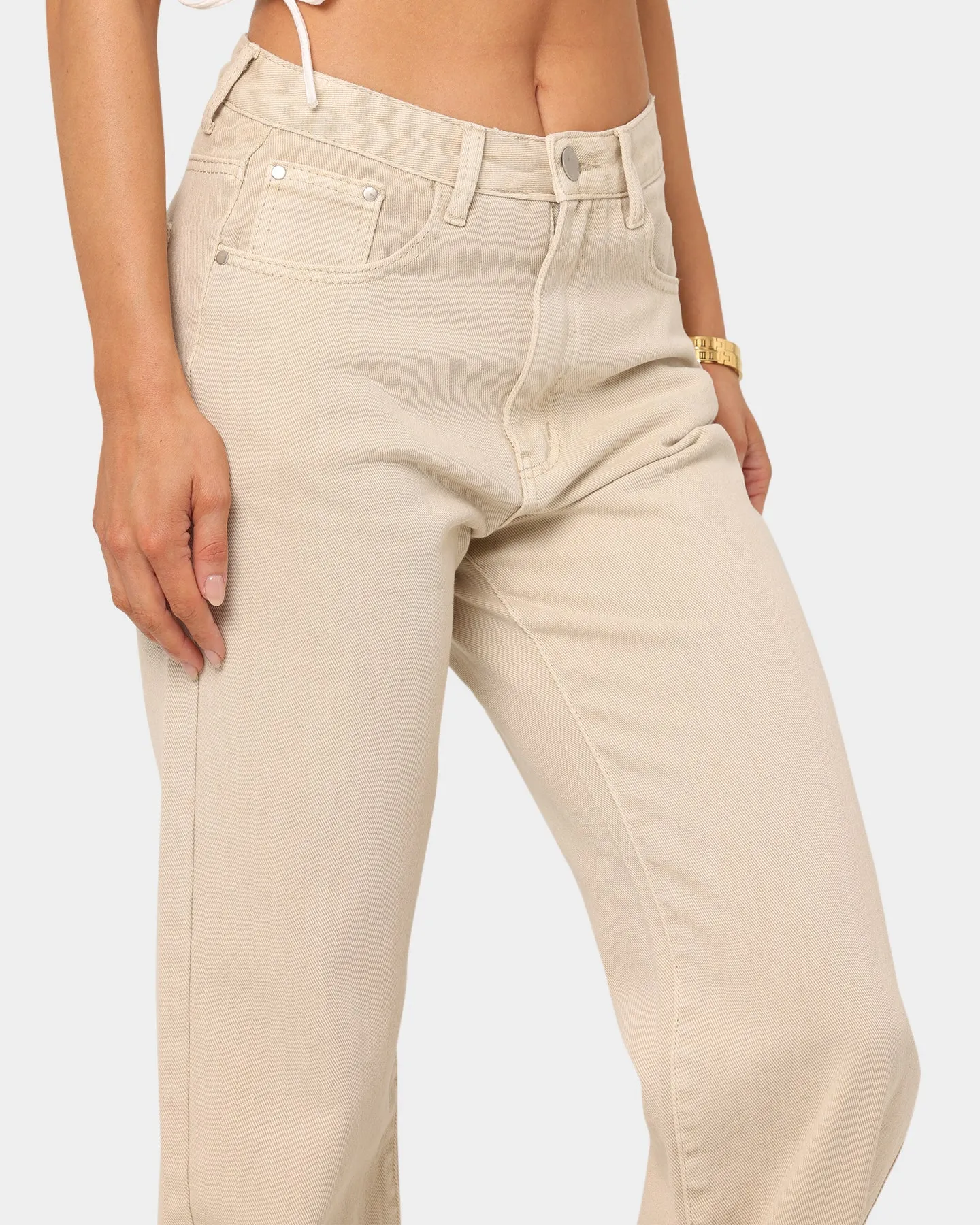 XXIII Women's Tess Wide Leg Jean Beige